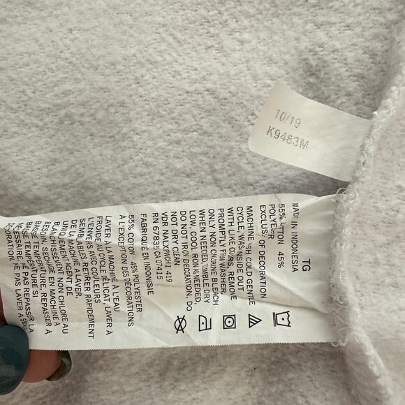 Nautica Men's White Track Zip Up Jacket Blue Red Stripe Pockets Size XL - Picture 7 of 8